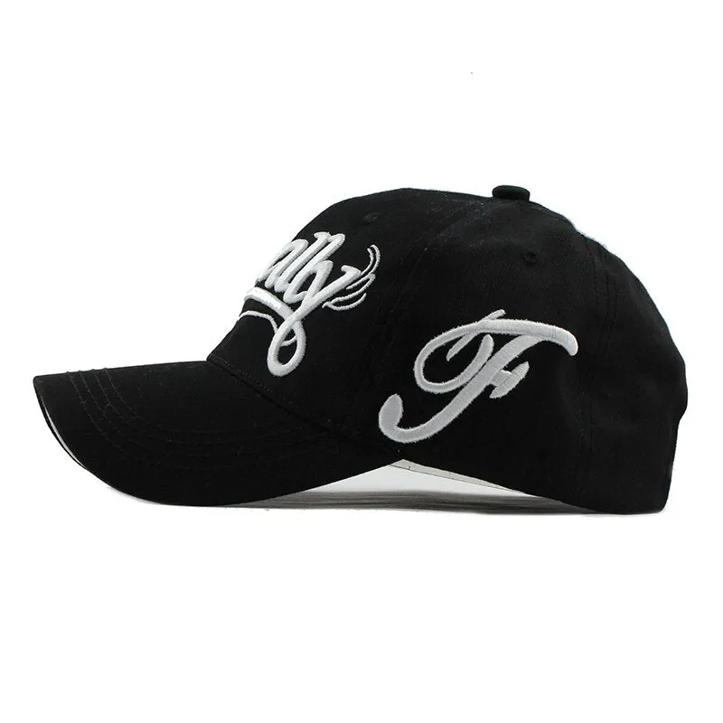 100% Cotton Finally Embroidered Letter Baseball Cap