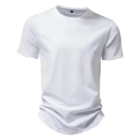 100% Cotton Men's T-shirt O-neck Casual Soft Fashion Solid Color T-shirt for Men New Summer Short Sleeve Tops Tees Men