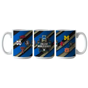 2019 Men's College World Series CWS 8 Team Ceramic Coffee Mug Cup (15oz)