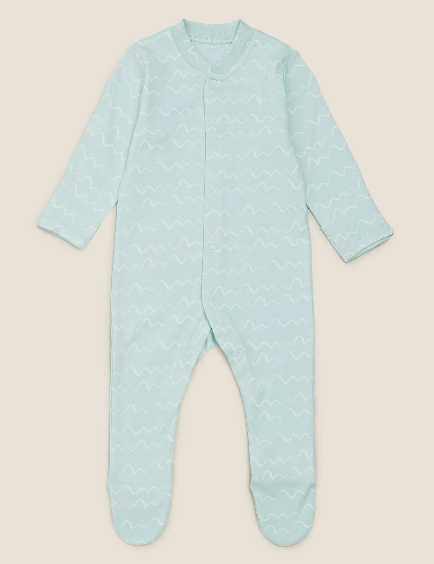 3pk Organic Cotton Printed Sleepsuits