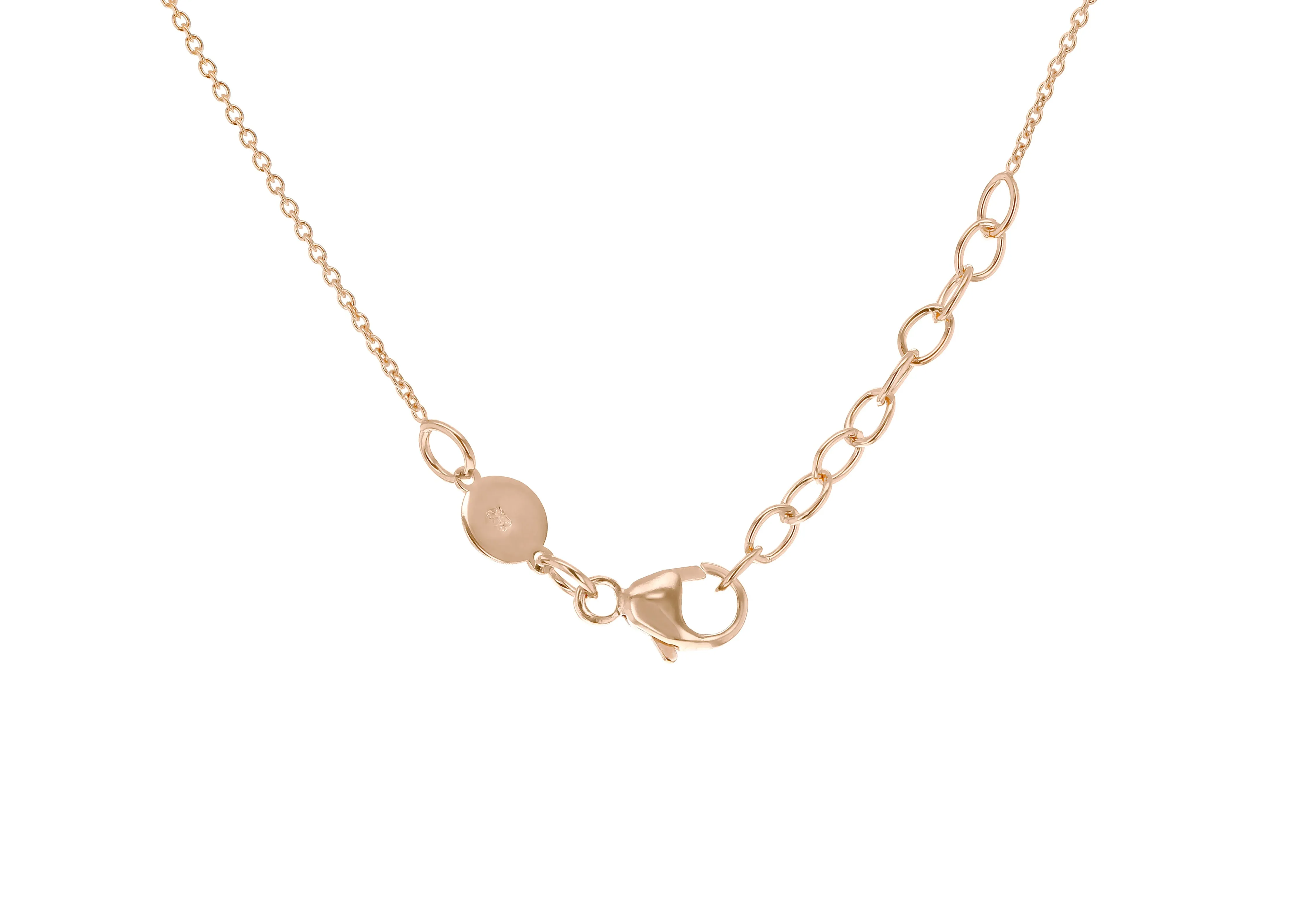 9K Rose Gold 10mm Disc Adjustable Necklace 41cm-43cm