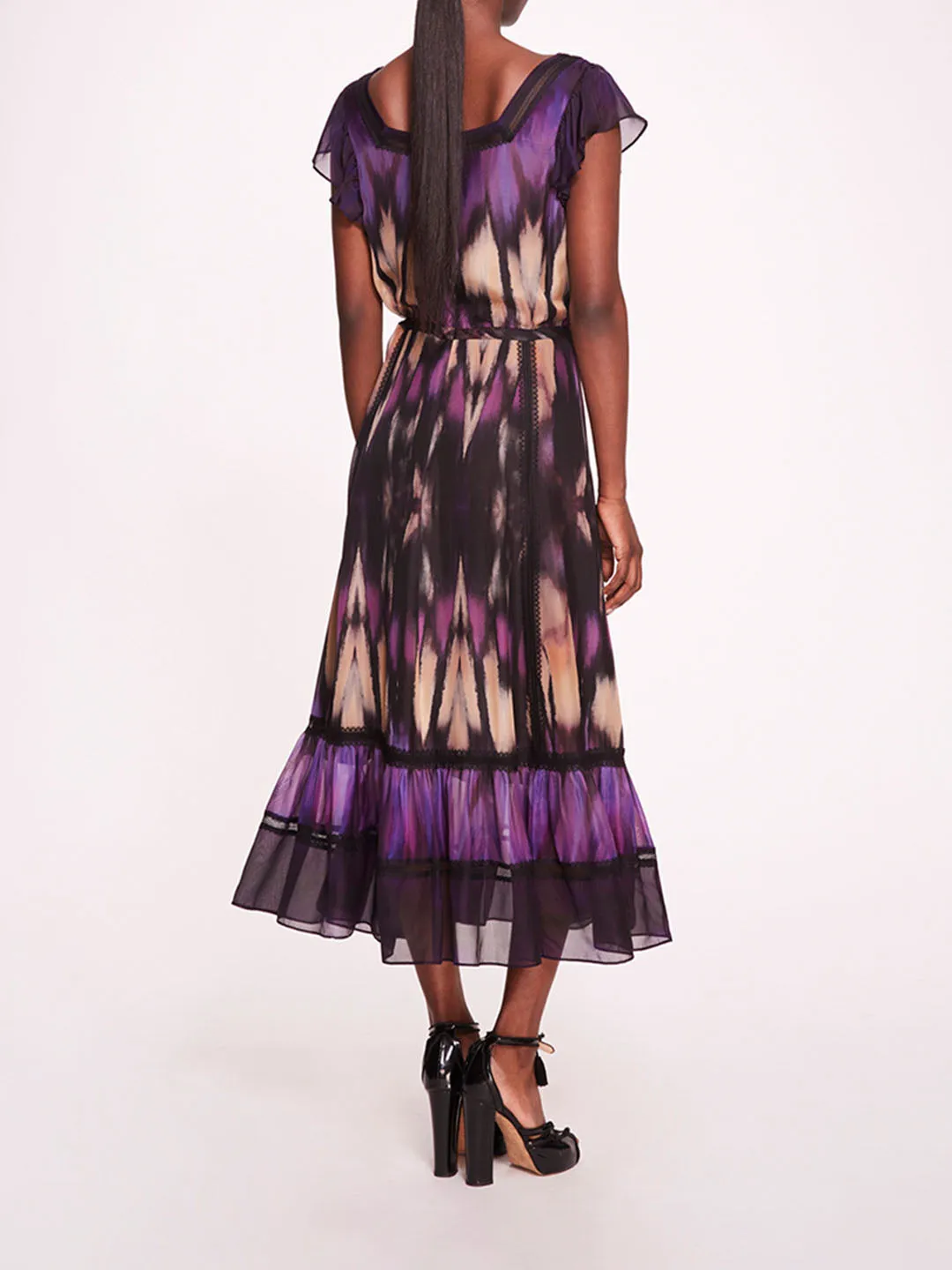 Abstract Viscose Midi Dress