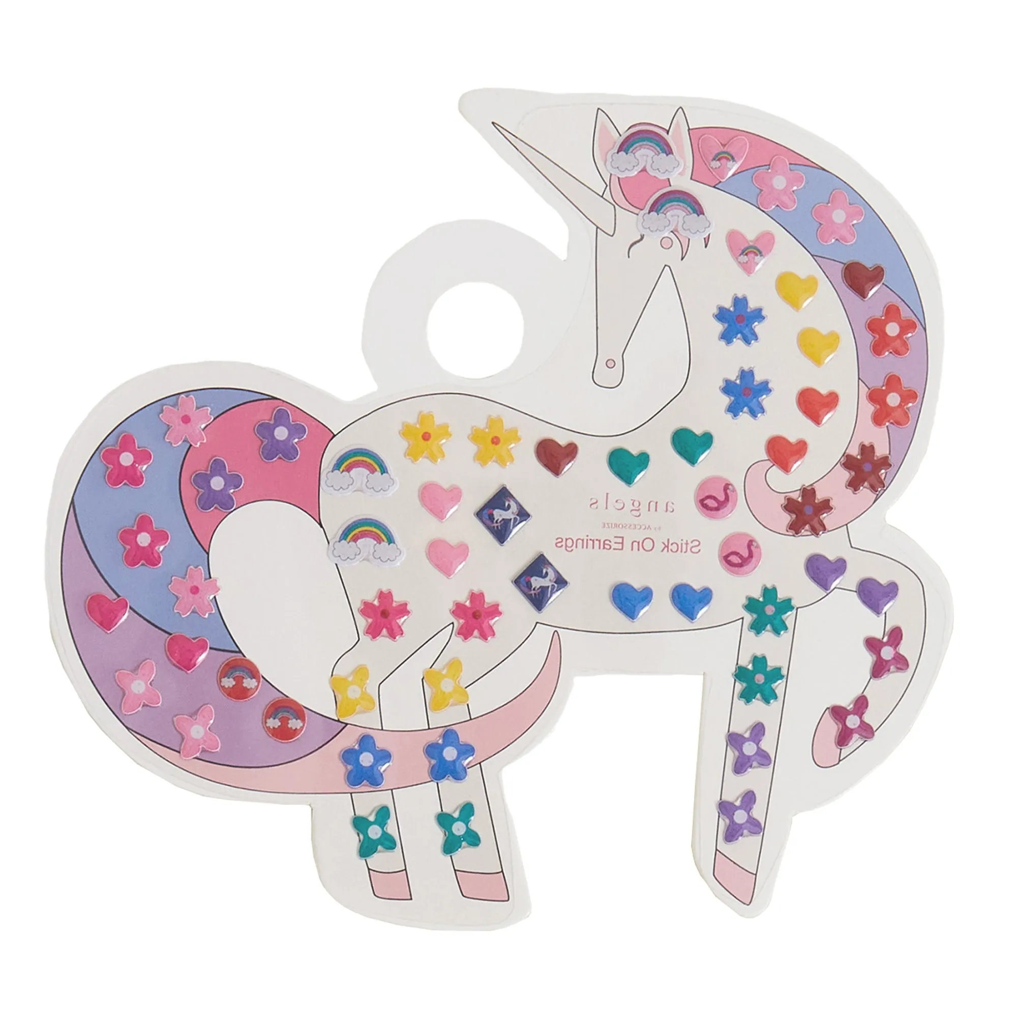 Accessorize London Girl's Multi Unicorn Stick On Earrings Set