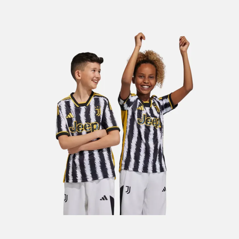 Adidas Juventus 23/24 Home Kids Unisex Football Jersey (7-16Years) -Black/White