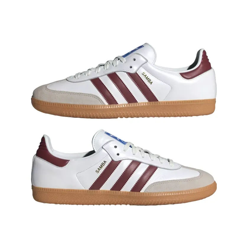 Adidas Originals men's sneakers shoe Samba OG IF3813 white-burgundy