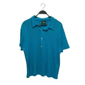 AGR/T-Shirt/XS/Cotton/BLU/All Over Print/Knit Button Down