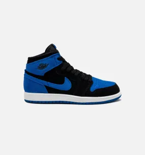 Air Jordan 1 Retro High OG Royal Reimagined Preschool Lifestyle Shoe - Black/Royal Blue/White Free Shipping