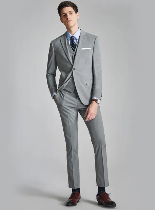 Anthony Groom Blue Suit, Vest, Pants (3 Piece)