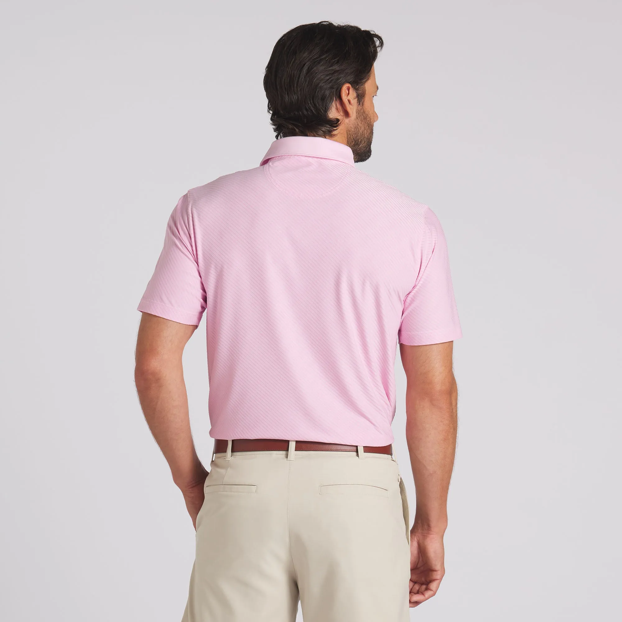 AP Jacquard Stripe Golf Polo