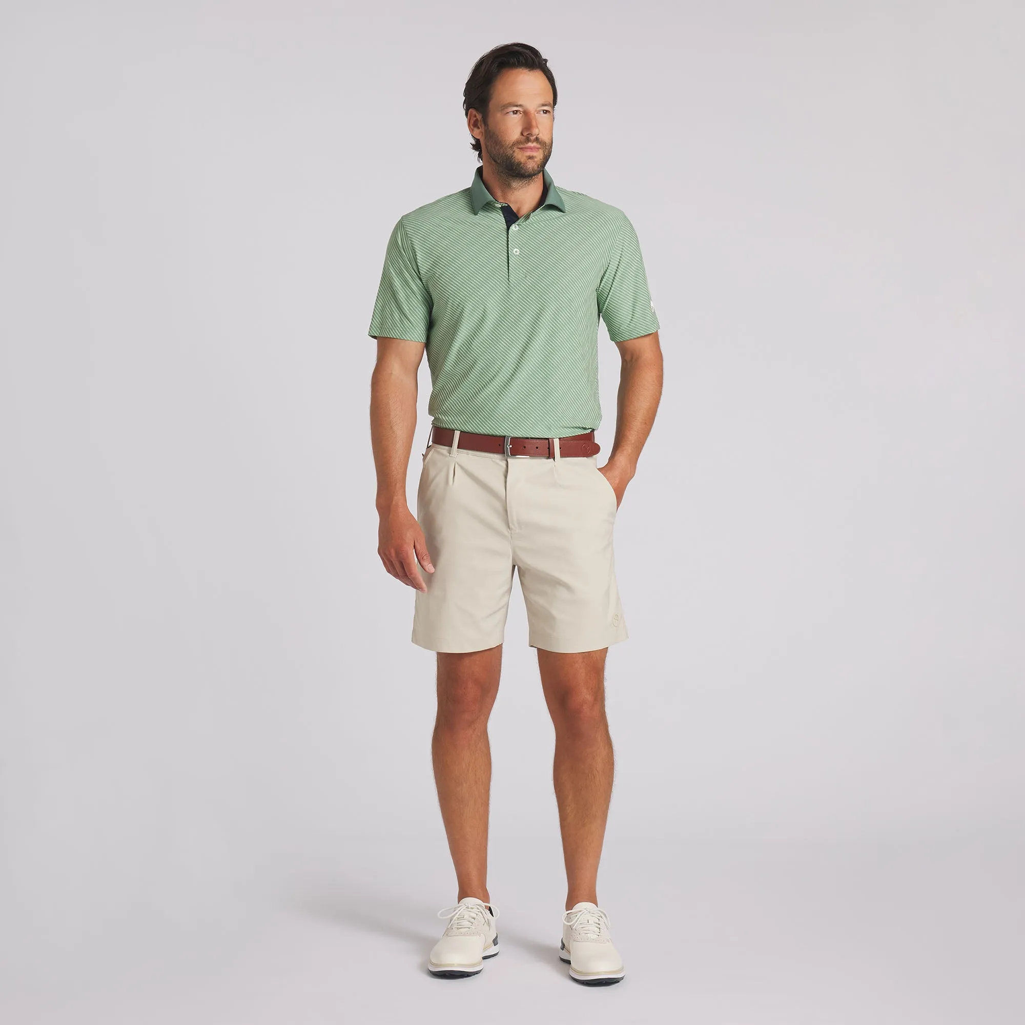 AP Jacquard Stripe Golf Polo