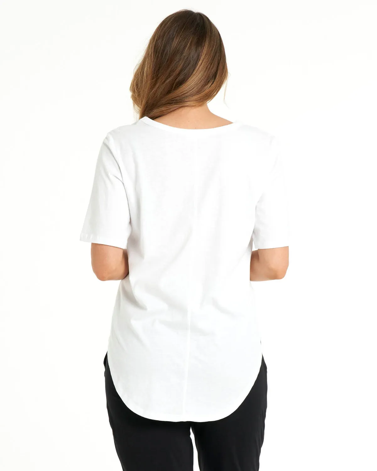 Ariana Basic Cotton Tee - White