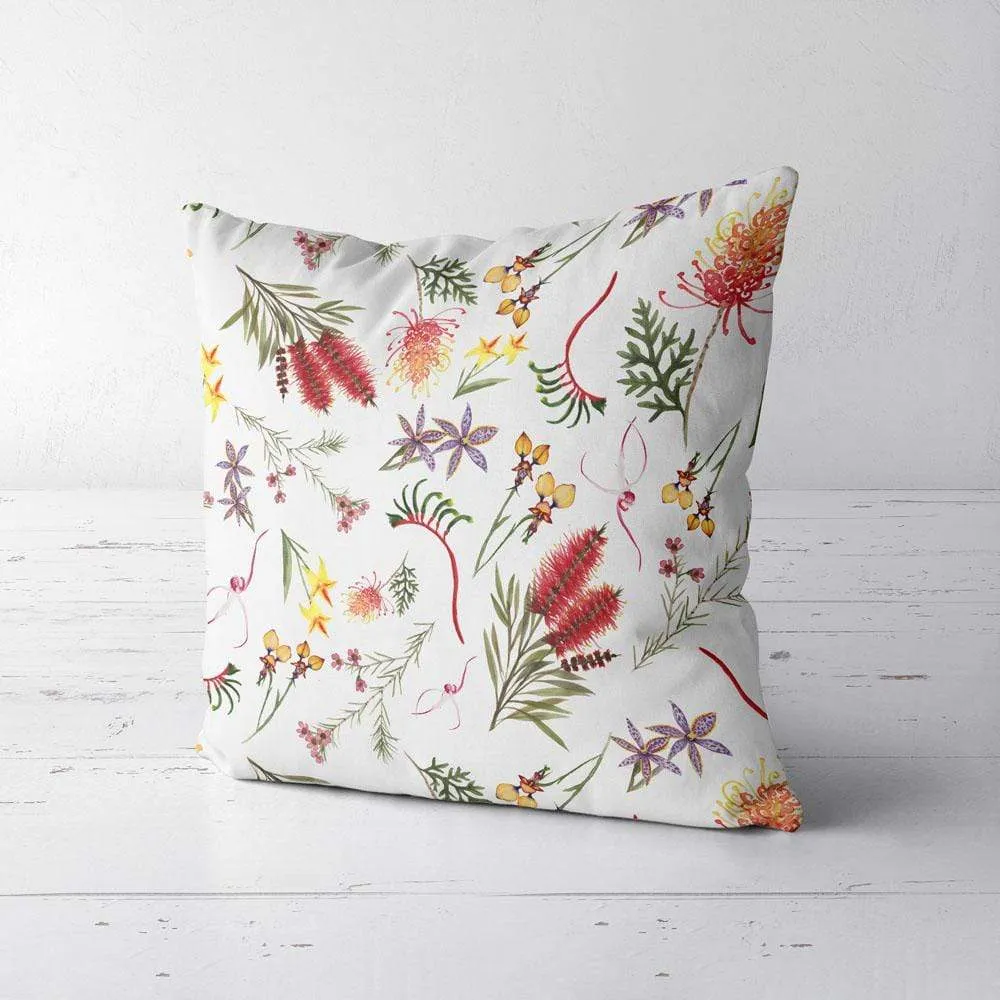 Australian Flora Cushion Cover All Over Cotton Drill