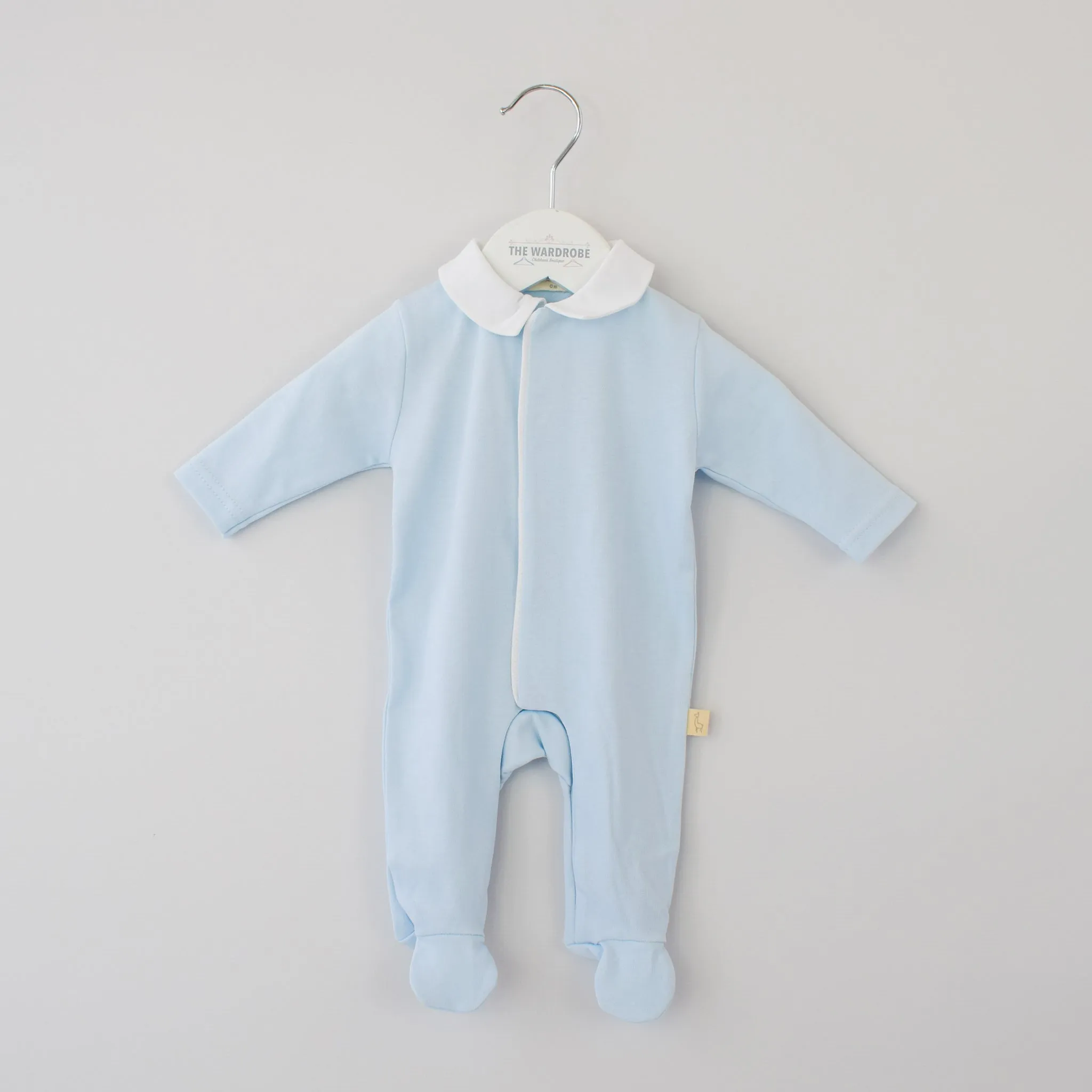 Baby Gi Boys Blue Angel Wings Cotton Sleepsuit