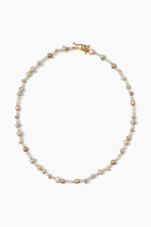 Bali Necklace ~ Champagne Pearl Mix