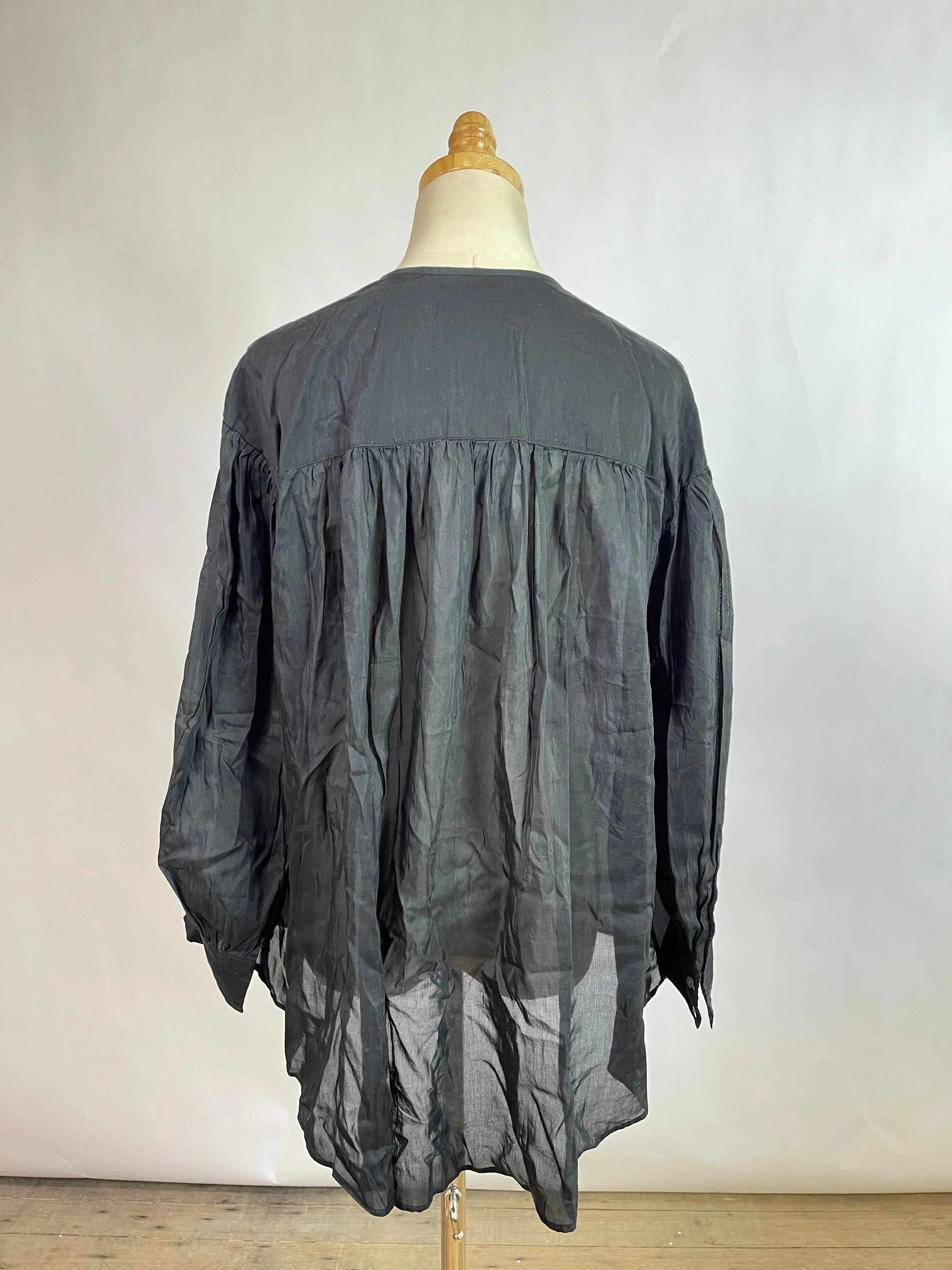 Banana Republic Black Silk & Cotton Blouse (S)