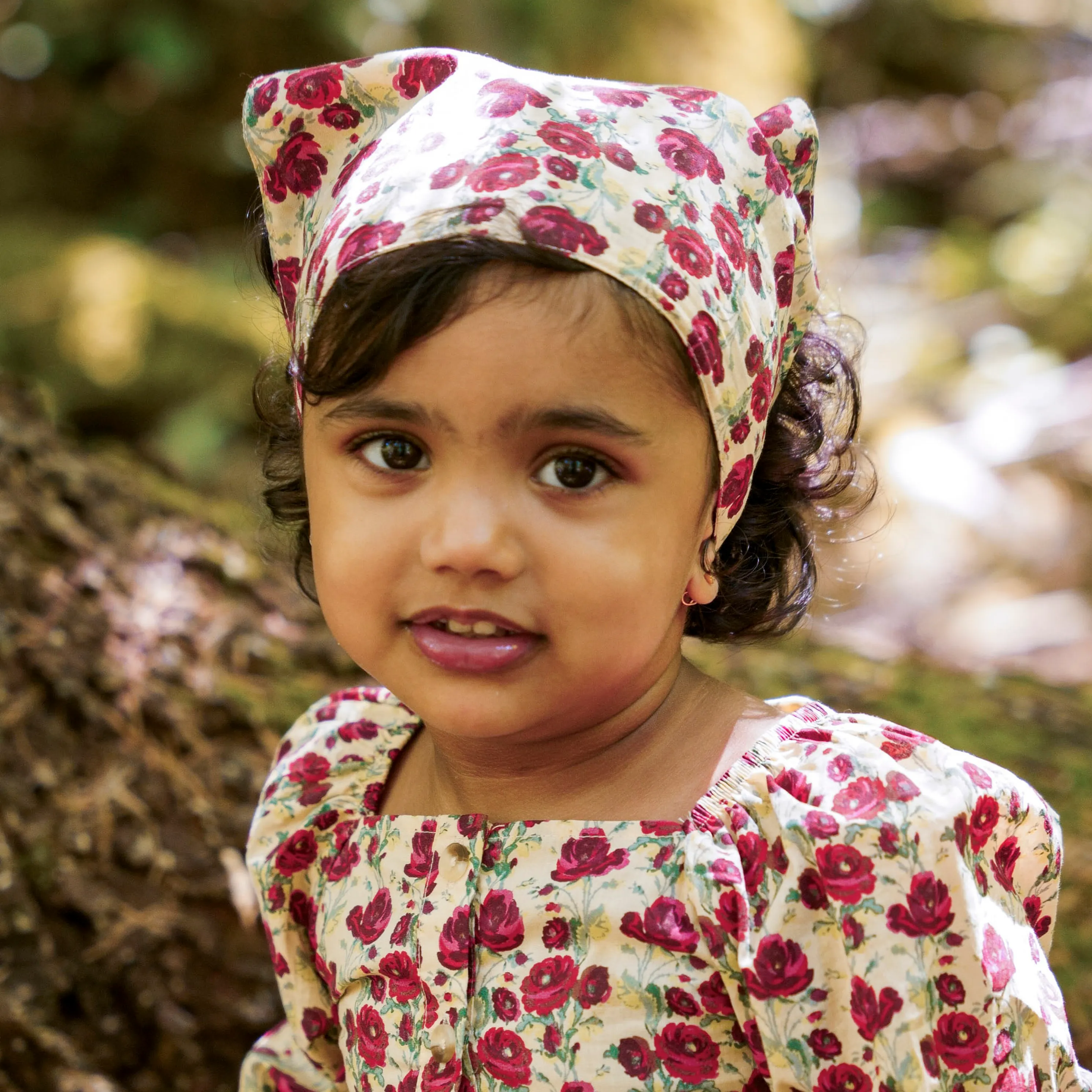 bandana headband | ruby rose stripe | organic cotton woven