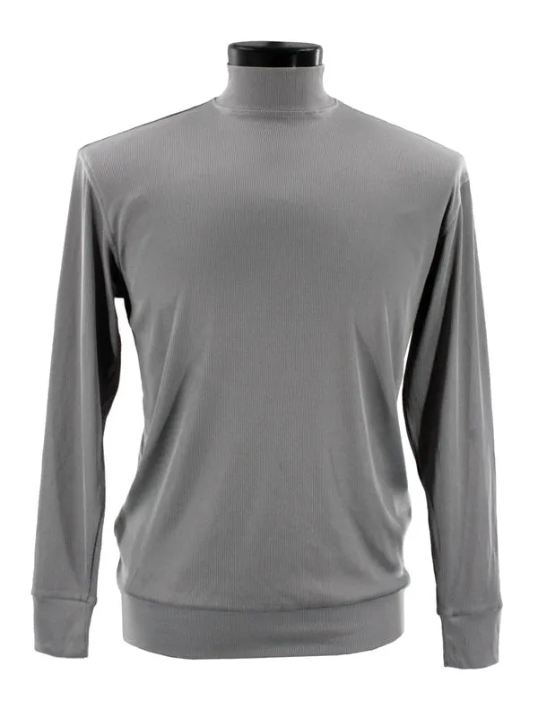 Bassiri Long Sleeve High Neck T-Shirt Grey (632)