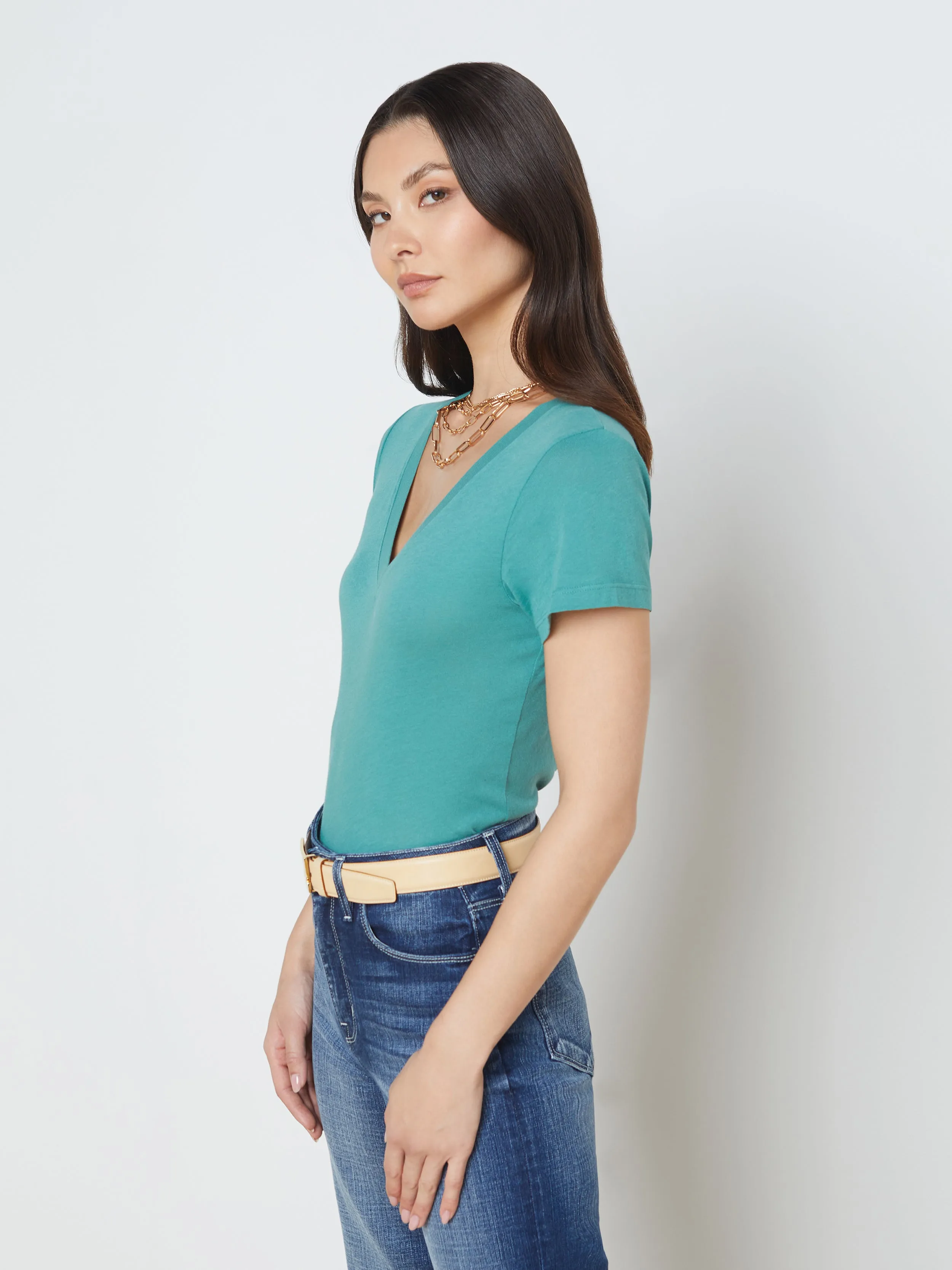 Becca Cotton V-Neck Tee