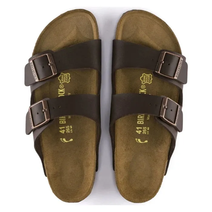 Birkenstock Arizona Birko Flor Dark Brown Regular Width