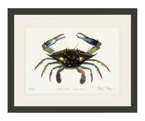 Blue Crab, Claws In Print