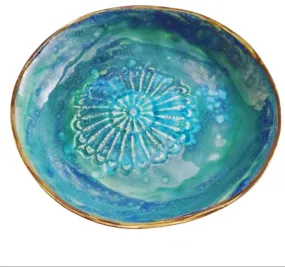 Blue Mandala Ceramic Plate