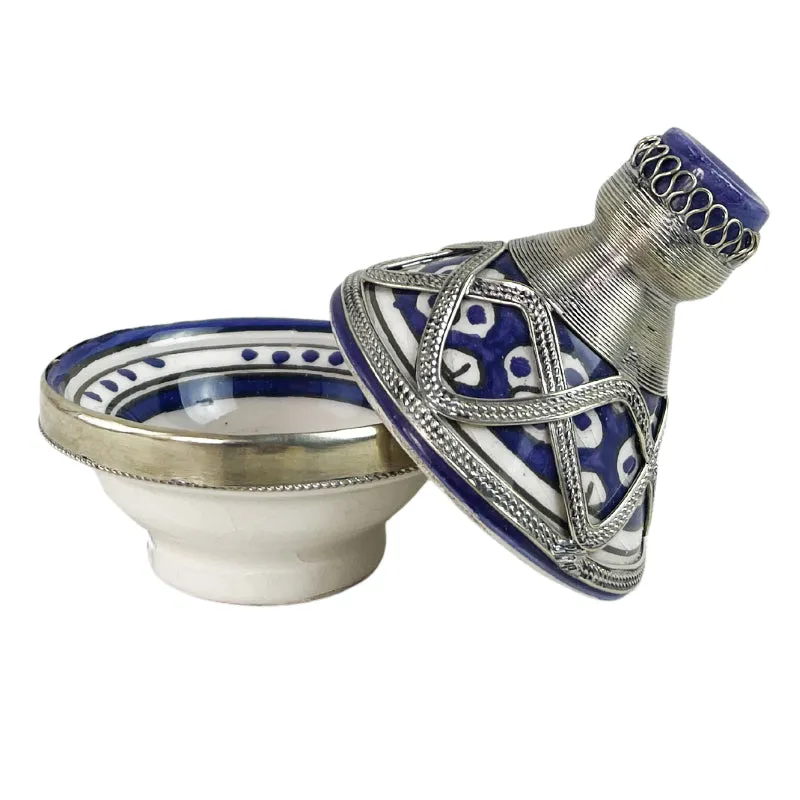 Blue mini vintage tajine