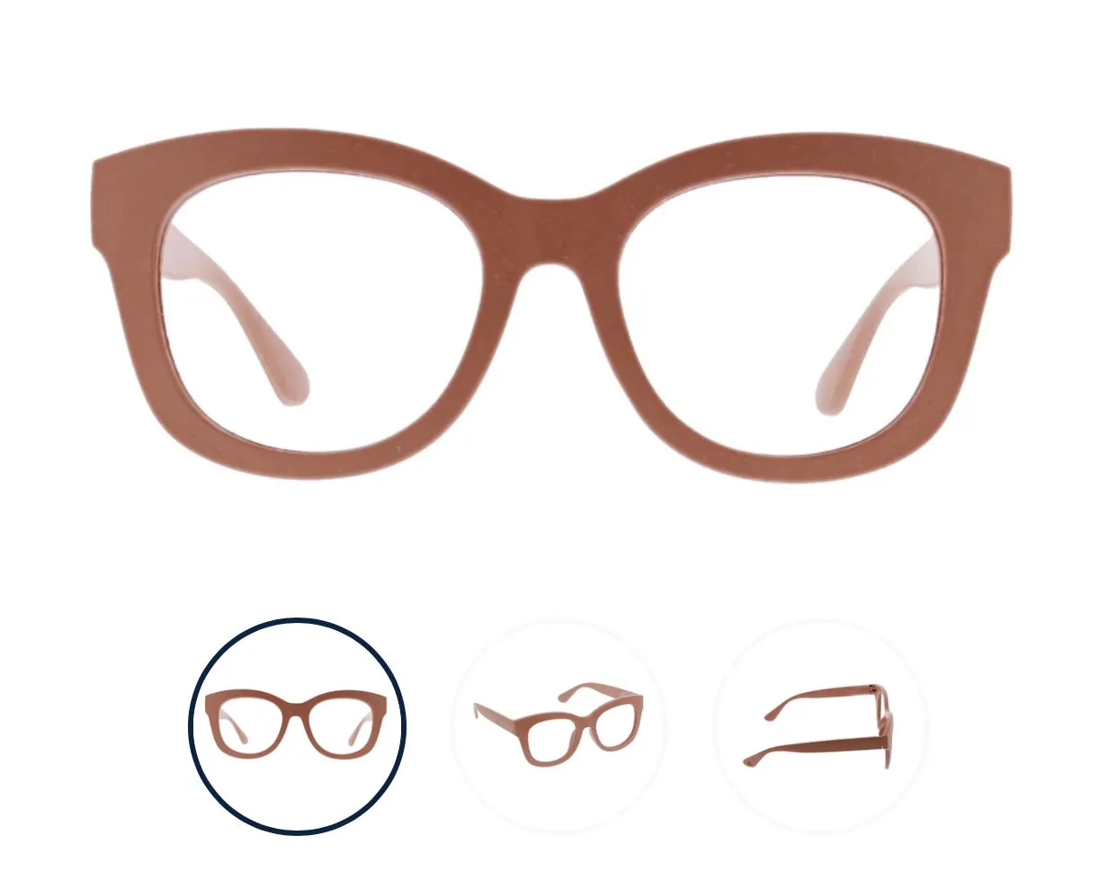 Blush Matte Center Stage Glasses - Blue Blockers