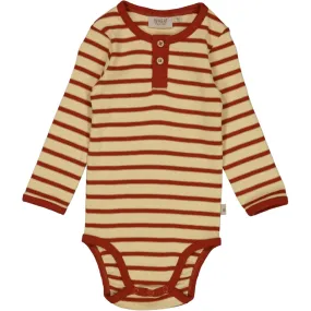 Body Placket LS - sienna stripe