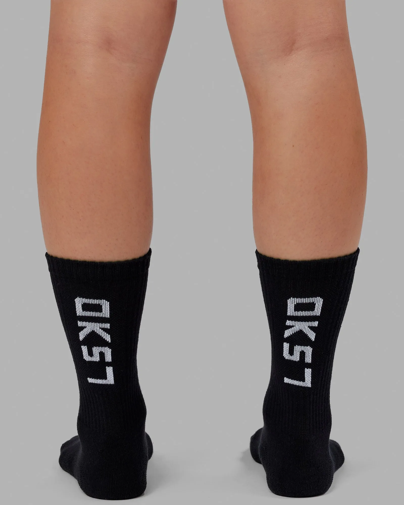 Brand Crew Socks - Black