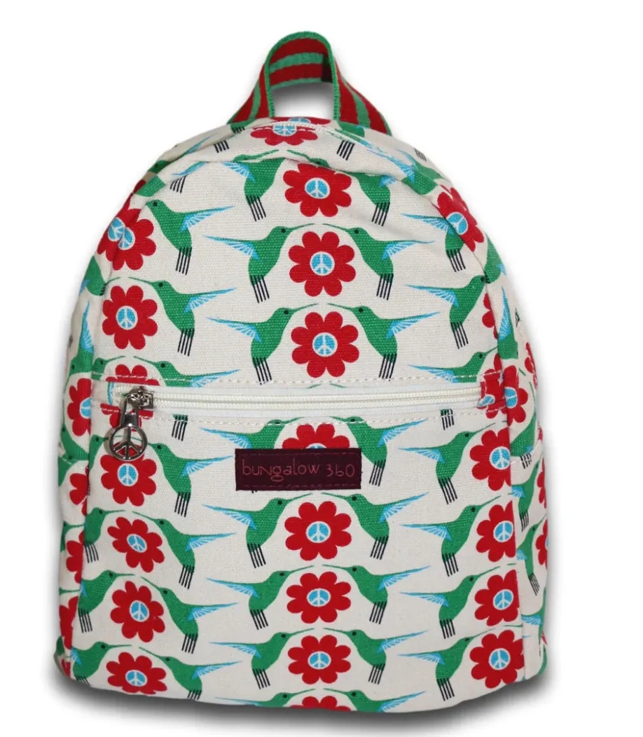 Bungalow 360 - Hummingbird Cotton Canvas Back Pack