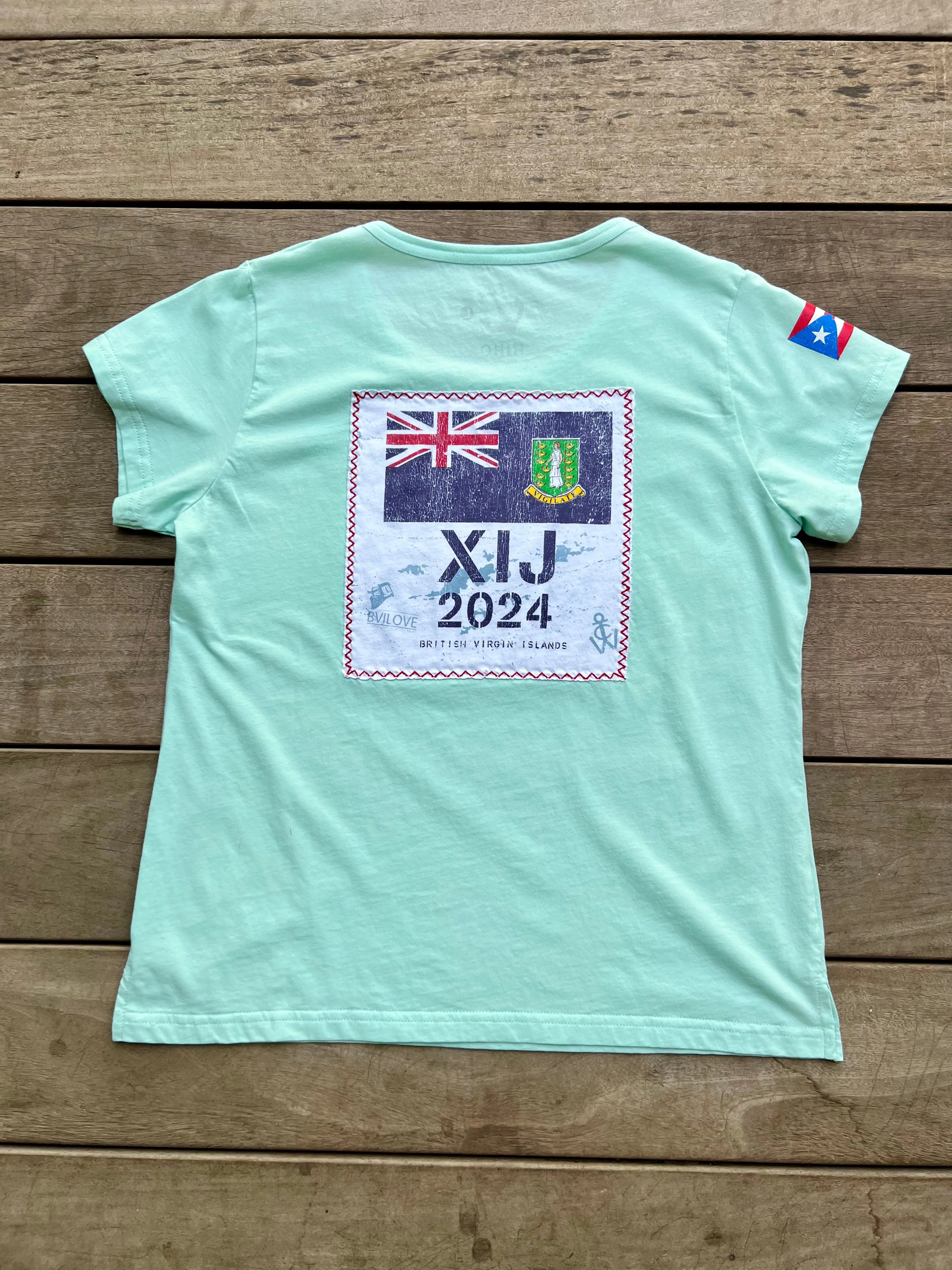 BVI XIJ24 Women's Patch Tee - Sea Green