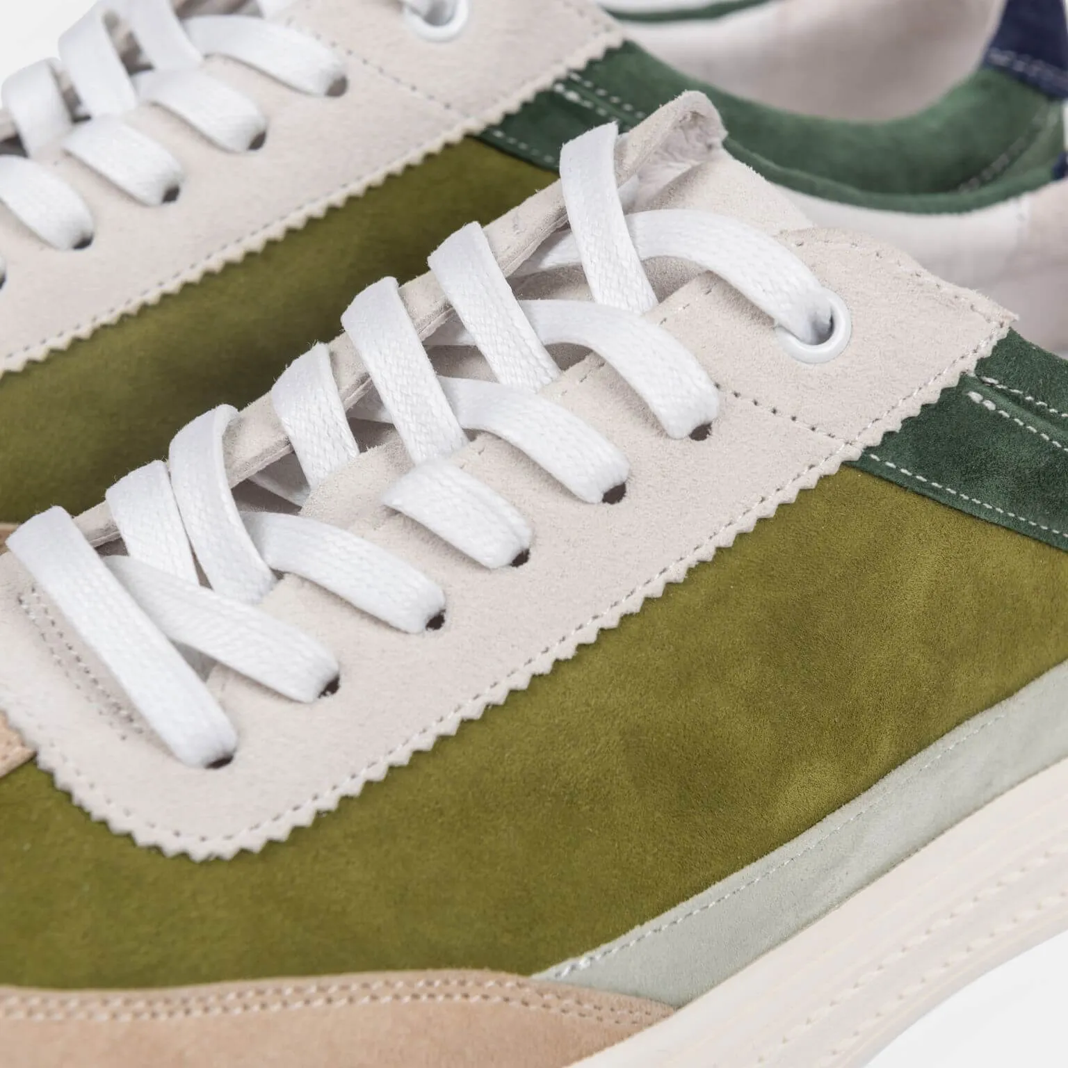 Captain Jungle Green Suede Sneakers