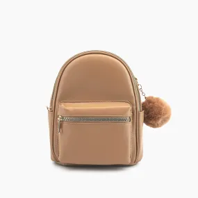 Caramel Puffer Vegan Leather Backpack