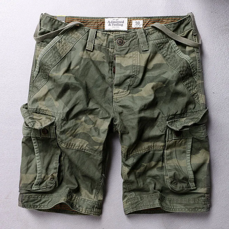 Casual Camo Large Pocket Men's Shorts