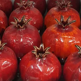 ceramic pomegranates for decoration, Red. Armenian Ceramic