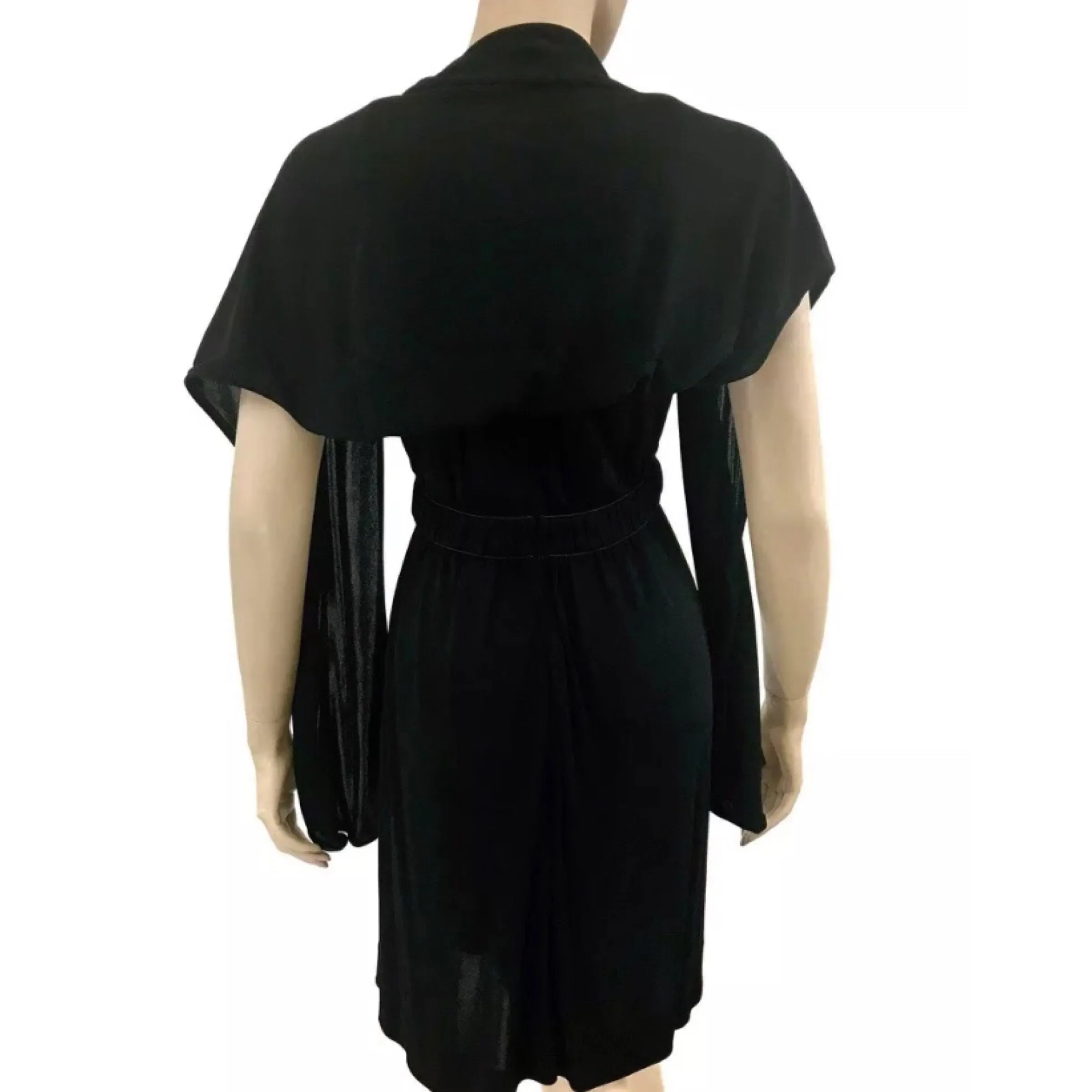 Chanel 09P Black Sleeveless Dress with Cape Scarf Size US6 | FR36