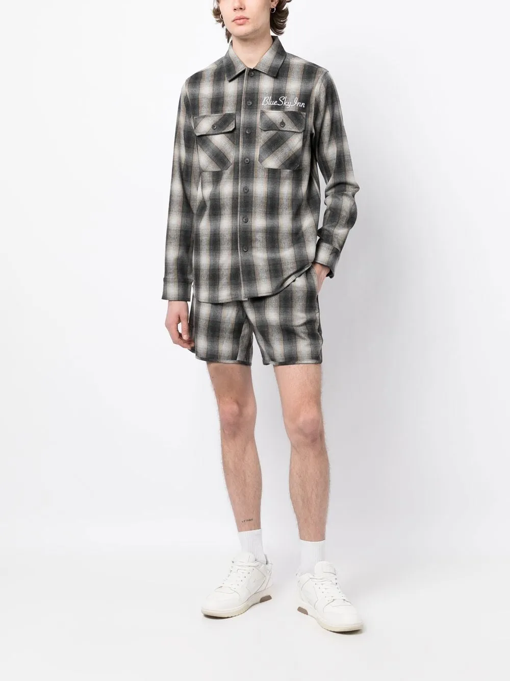 Check-Pattern Long-Sleeve Shirt