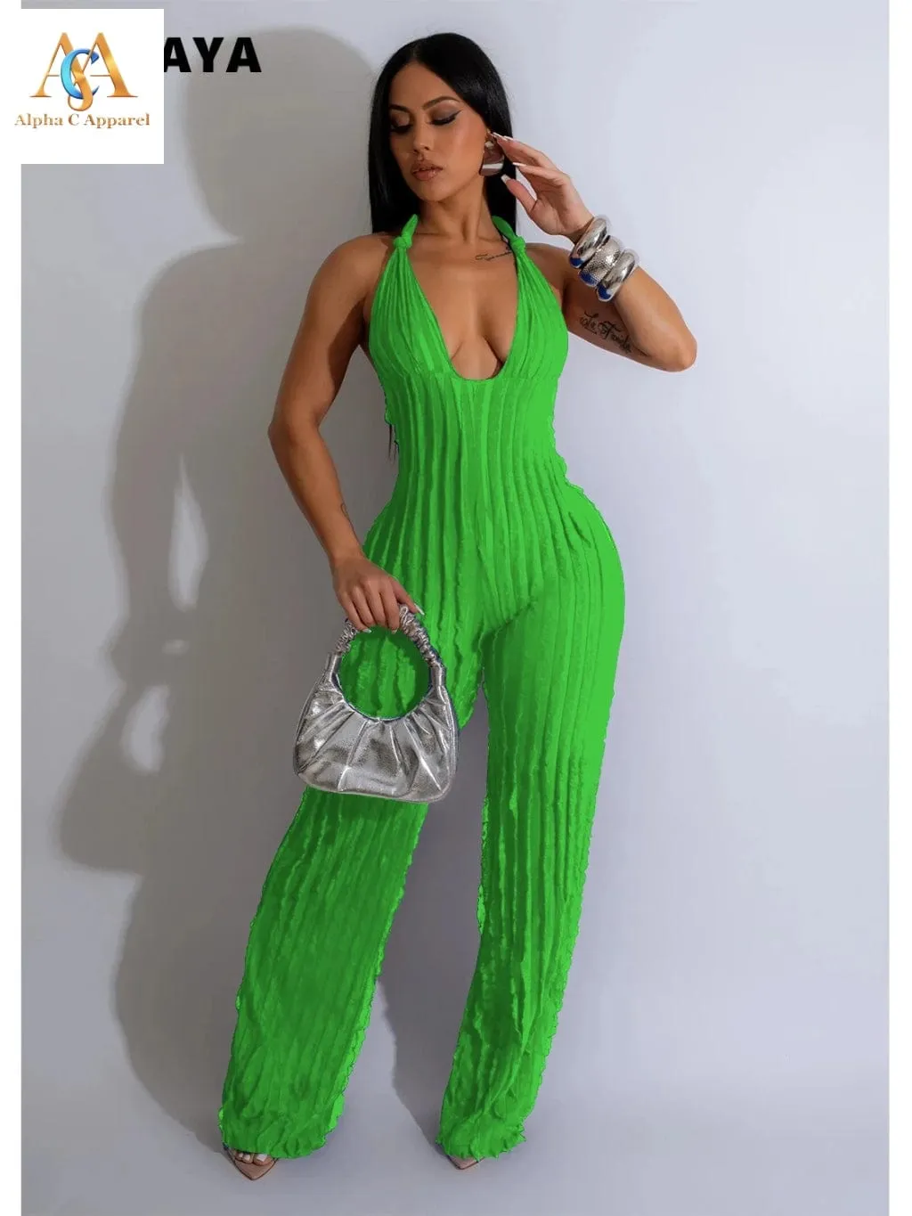 Chic Ruffles Halter Jumpsuit