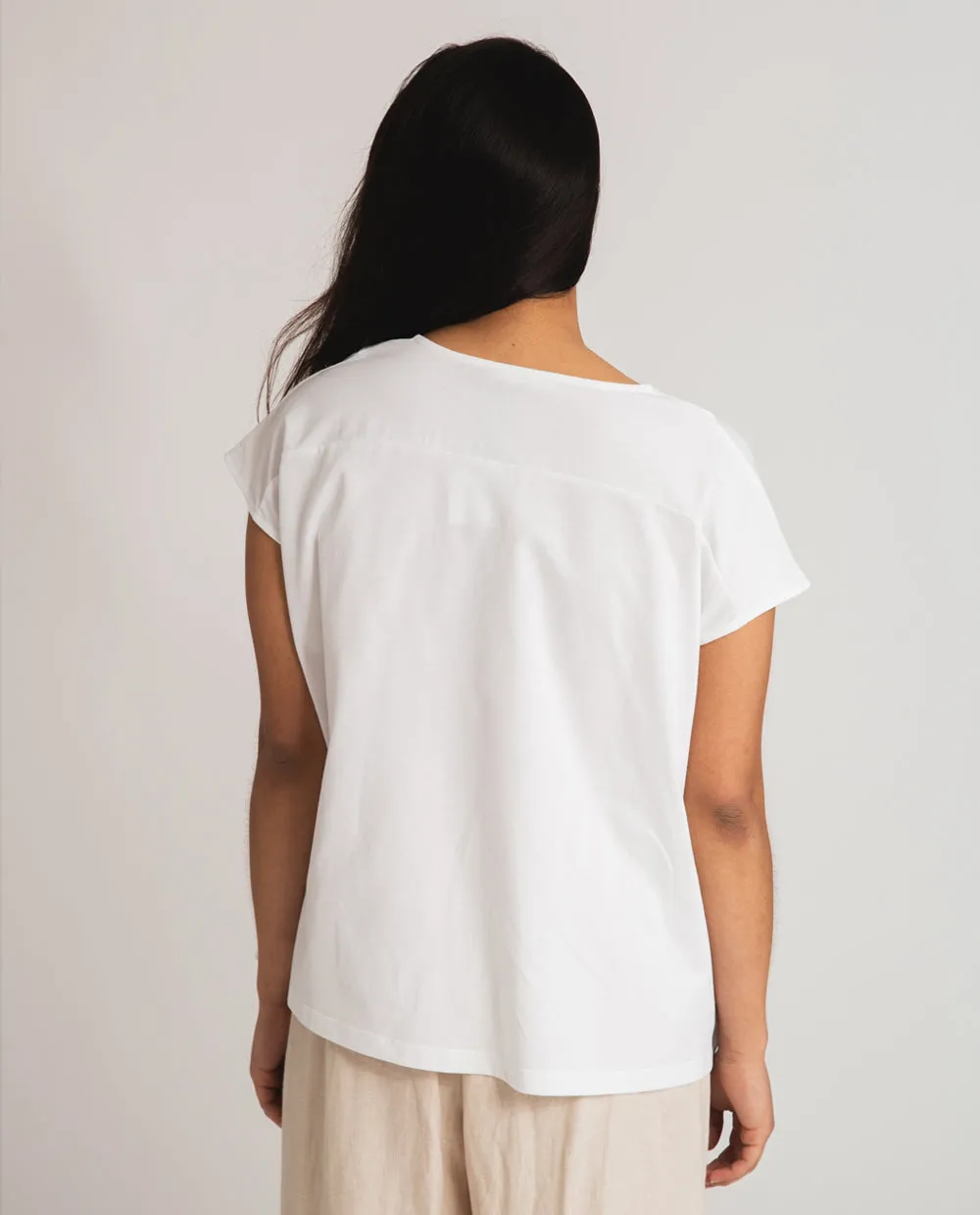 Clarissa Organic Cotton Top In White