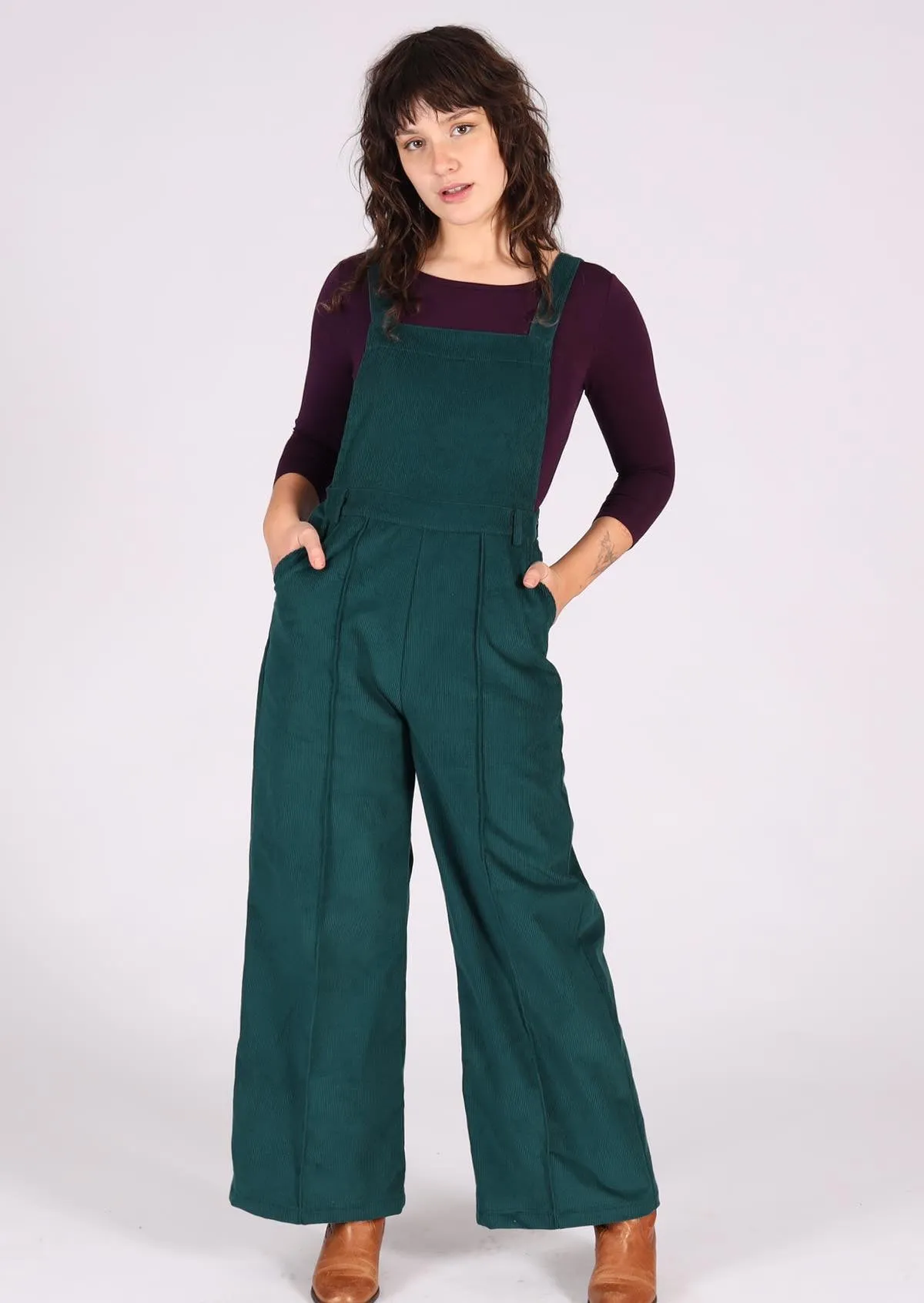 Corduroy Overalls Deep Teal