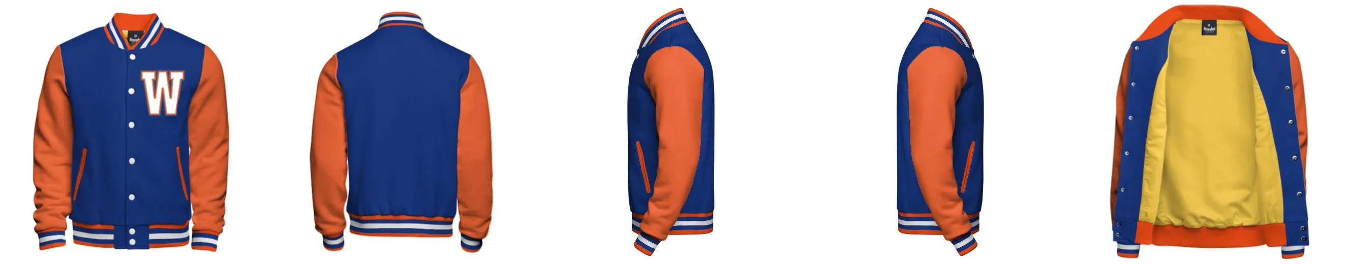 Cotton Fleece Varsity Jacket With Custom Printed Lining