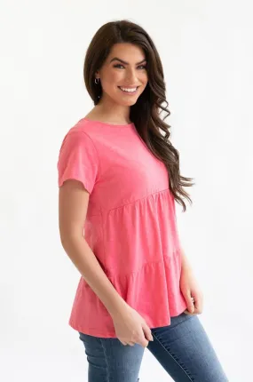 Cotton Nursing Top - Ruffle Watermelon