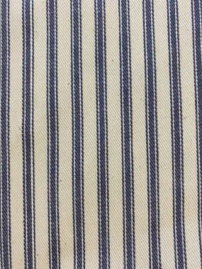 Cotton ticking - navy and cream