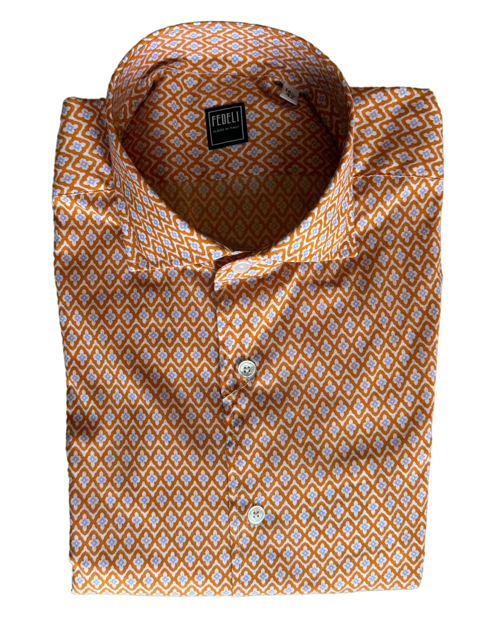 Cotton Voile Shirt | Orange Mix