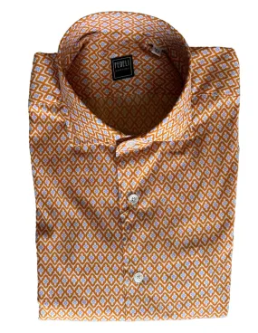 Cotton Voile Shirt | Orange Mix