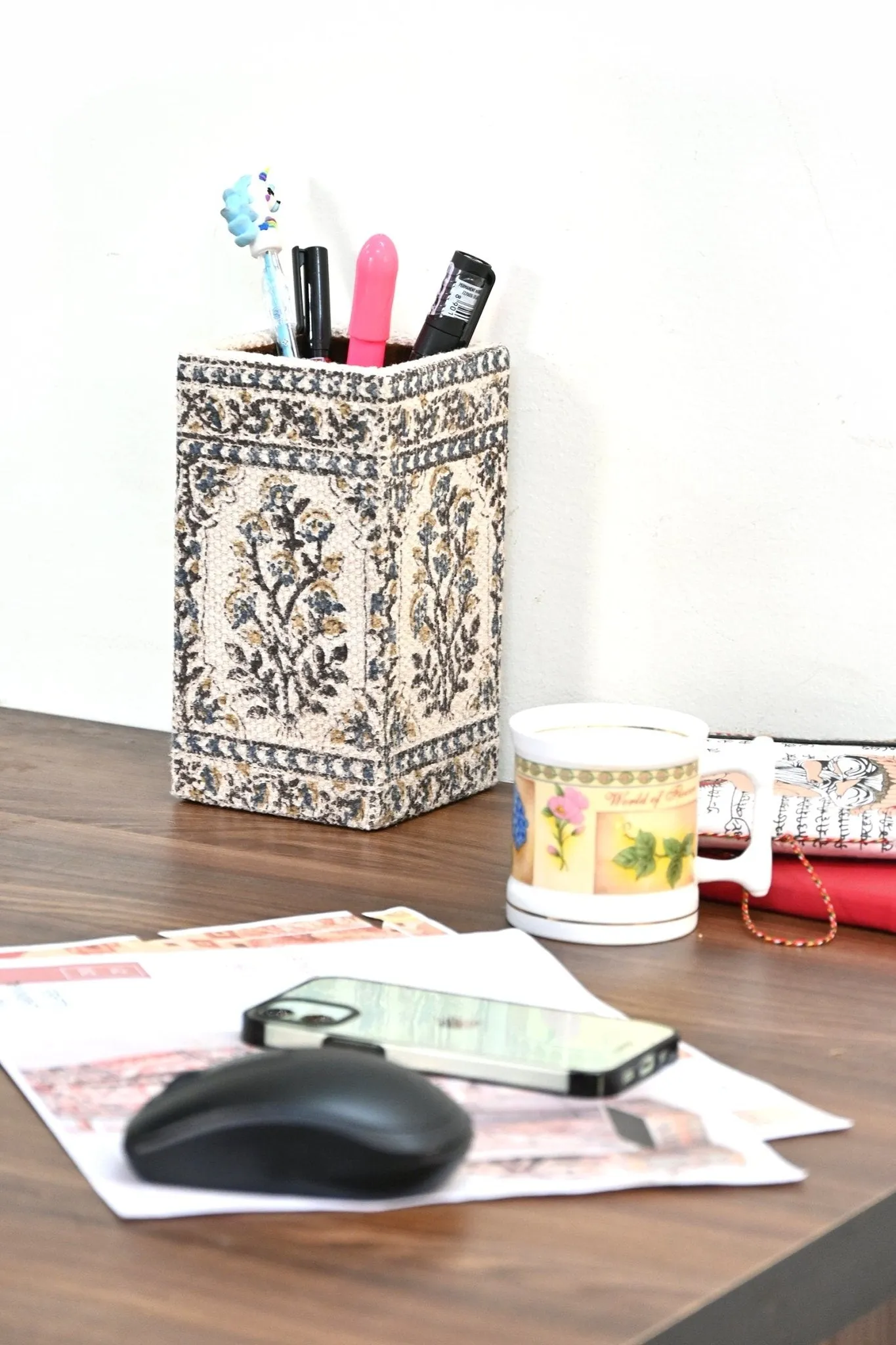 CYPRUS - COTTON PRINTED  HOLDER FOR  HOME & OFFICE