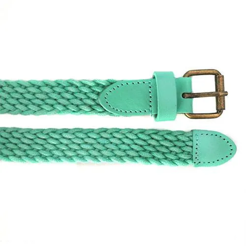 DANNY - Women's Turquoise Mint Cotton Woven Belt