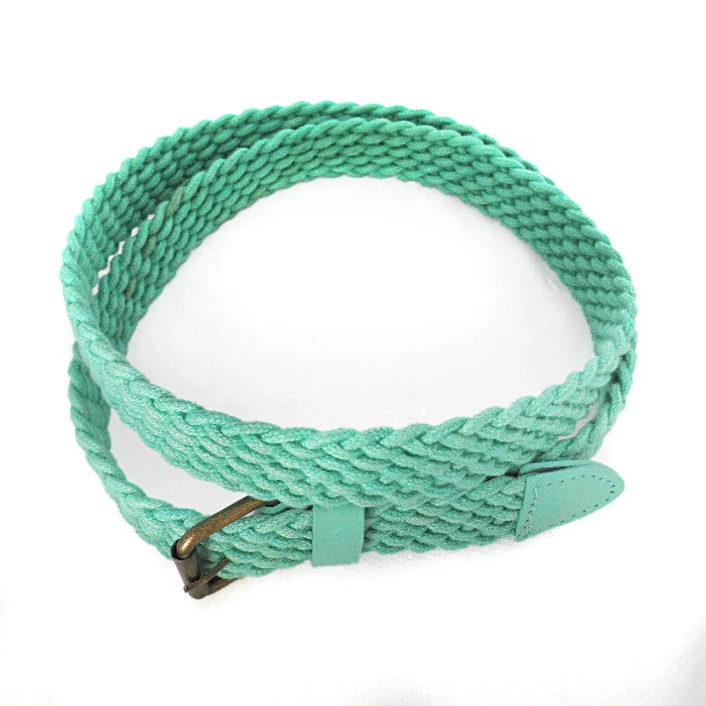 DANNY - Women's Turquoise Mint Cotton Woven Belt