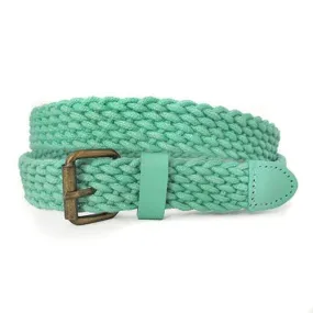 DANNY - Women's Turquoise Mint Cotton Woven Belt