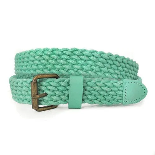 DANNY - Women's Turquoise Mint Cotton Woven Belt